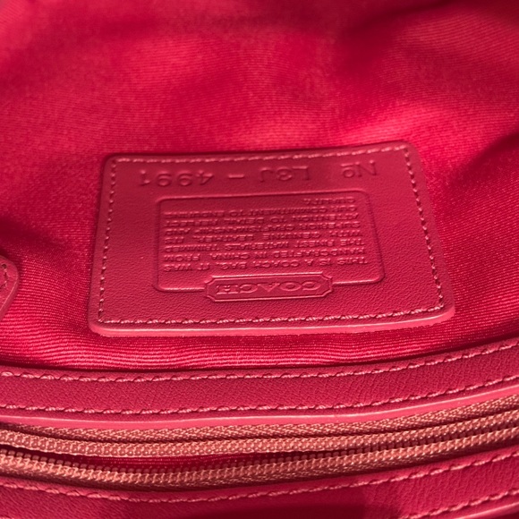 Coach White and Orange Shoulder Bag with Pink Accents - Picture 3 of 6